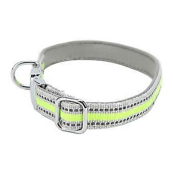 Dog Collar Can Be Engraved Adjustable Soft Puppy Collar for Small Medium Large DogsFluorescent Green M
