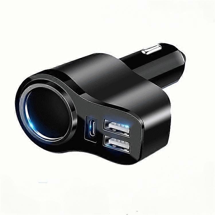 C80 Dual USB Digital Display Car Charger One Drag Three PD Flash Charge Fast Charge Intelligent Voltage Monitoring Car Phone Charger