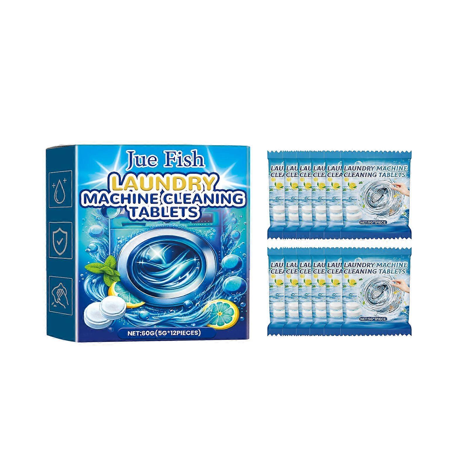 Effervescent Washing Machine Cleaner Tablets Remove Stains & Odors Easily