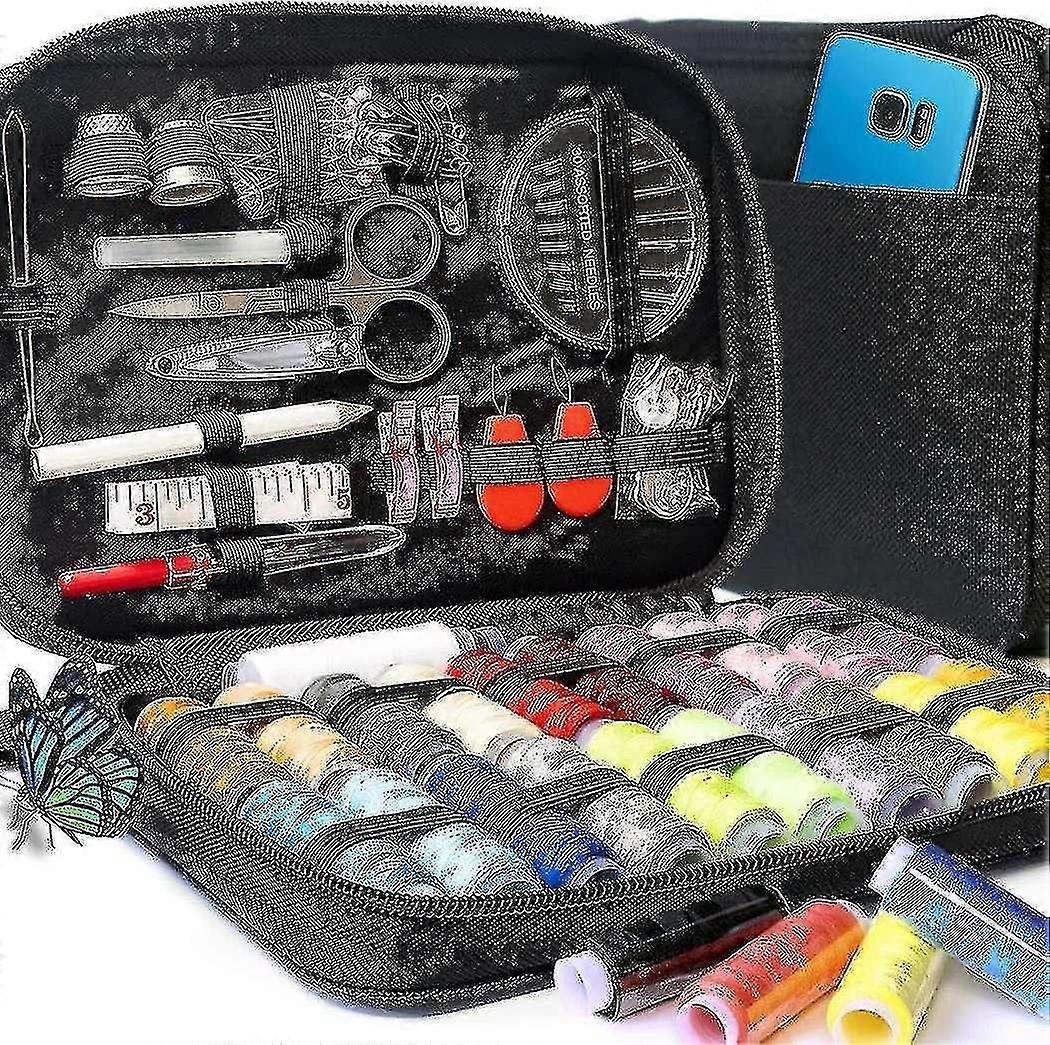 Sysettsett - og trådsett for sying over 100 tråder med 24 farger - sying for voksne for fiksering