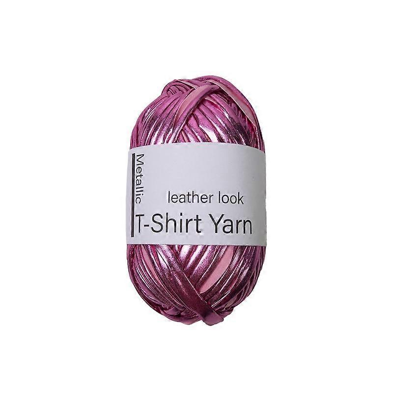 100g/tekercs fényes pólófonal kötés horgolás lapos műbőr cérna kézzel horgolt barkácsolás