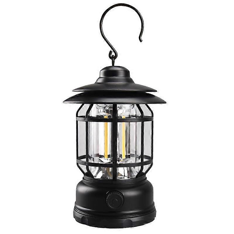 Dimmable Vintage LED Camping Lantern, Rechargeable & IPX4 Water Resistant