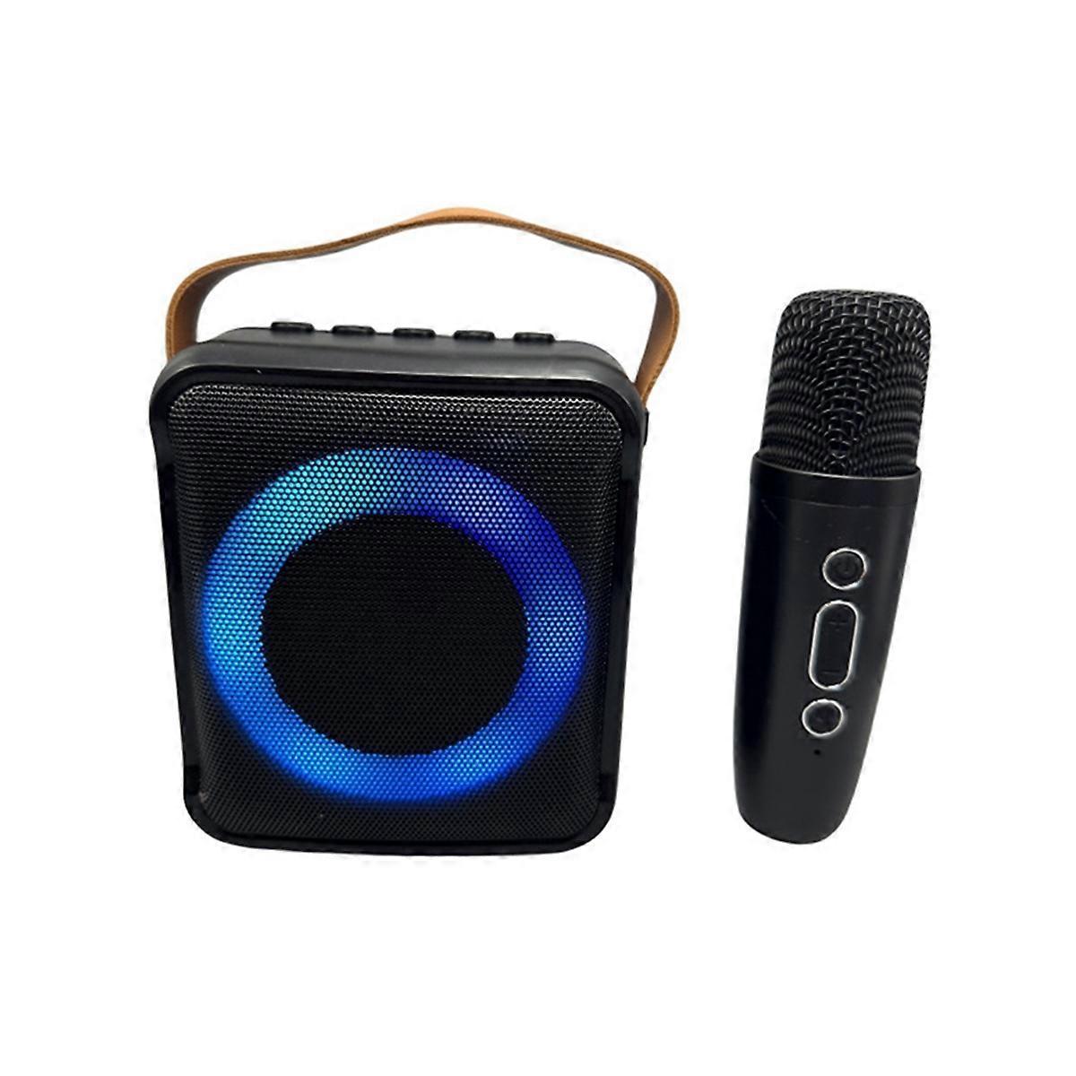 Multifunctional Bluetooth Audio Portable Microphone Colorful Led Atmosphere Lamp Home Karaoke Speak