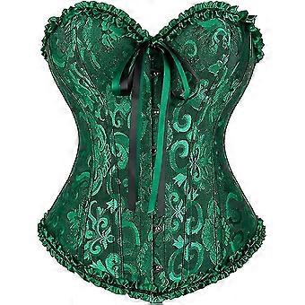 Szivyshi Damen Overbust Sweetheart Schnürung Kunststoffknochen Korsett Bustier Top