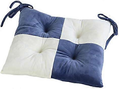 Thick Plush Chair Cushion Square for Indoor Seating, Soft Polyester Fabric, 18x18 Inches, Gray Color