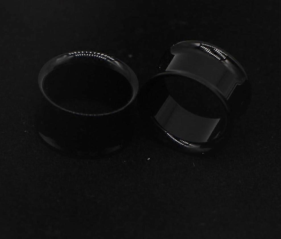 2pcs White, Black, Transparent Acrylic Tunnel Plug Ear Gauge