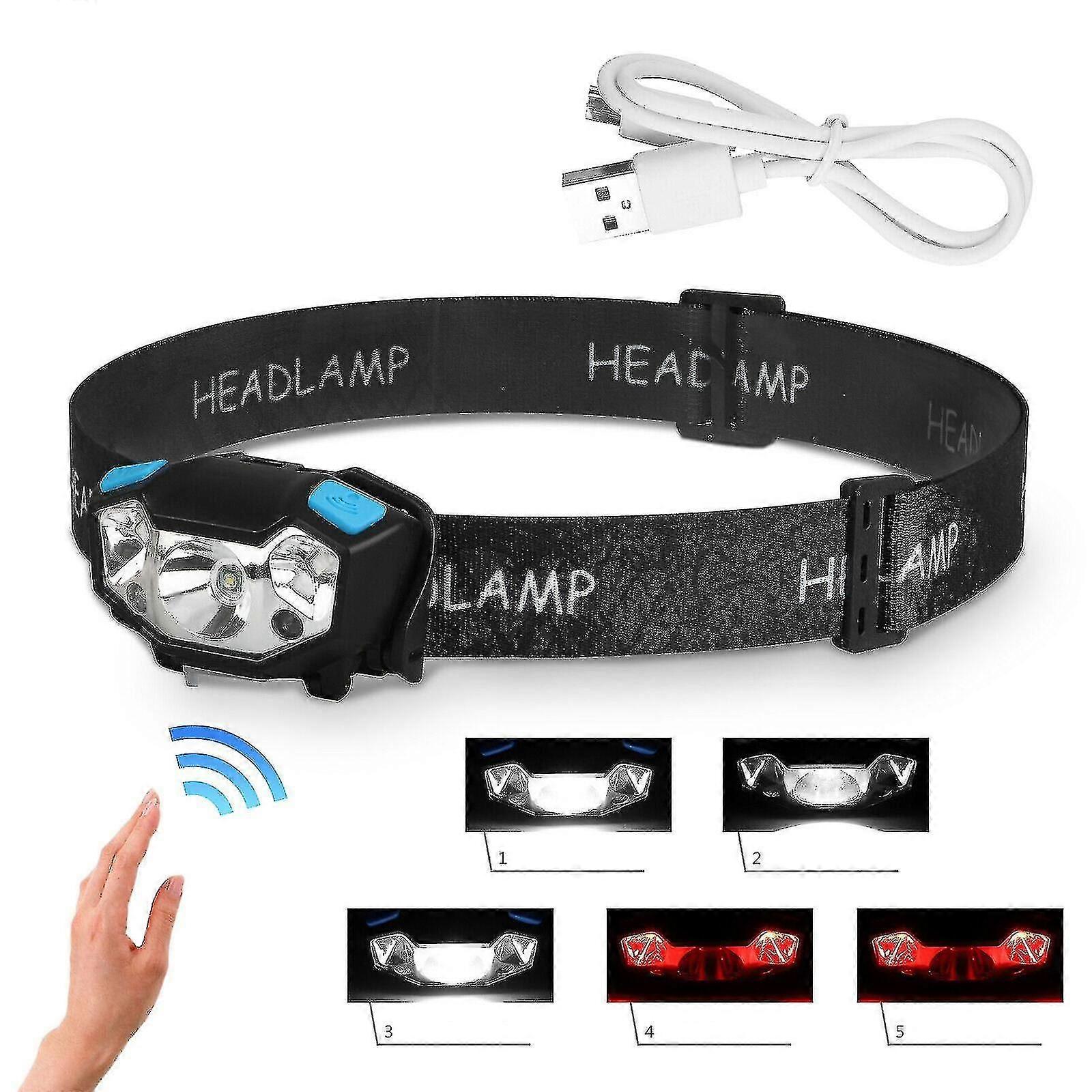 Rechargeable Motion Sensor Headlight Flashlight
