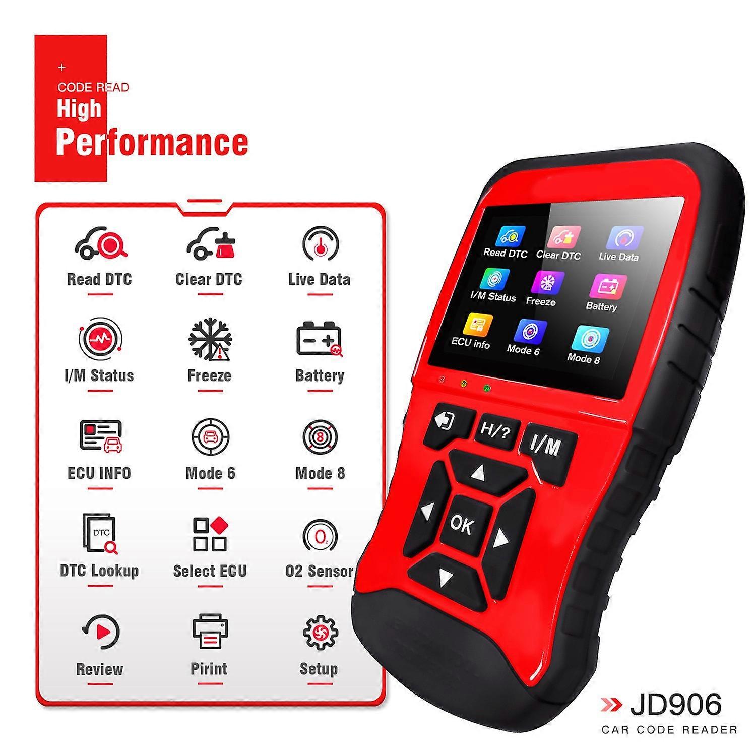 JDIAG JD906 Car OBDⅡ & CAN Scanner Code Reader Car Diagnostic Scan Tool One click I/M Readiness Moni