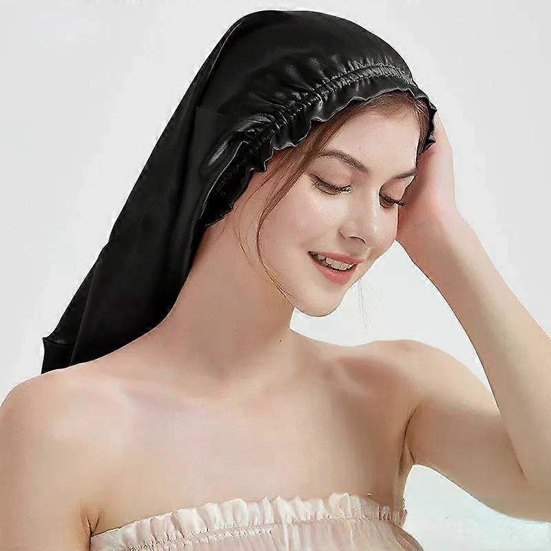 Mătase naturală Turban lung păr gros capotă de noapte capac Turban pentru păr dormit păr creț capotă pentru somn elastic mătase păr wrap