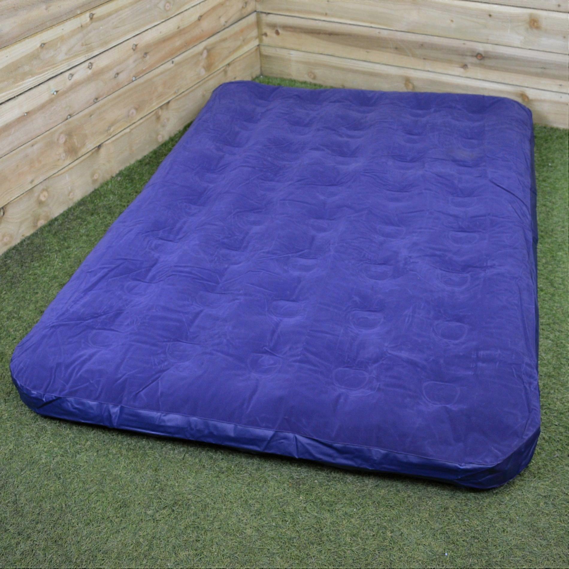 191Cm X 137cm X 22cm Double Soft Flock Covered Airbed