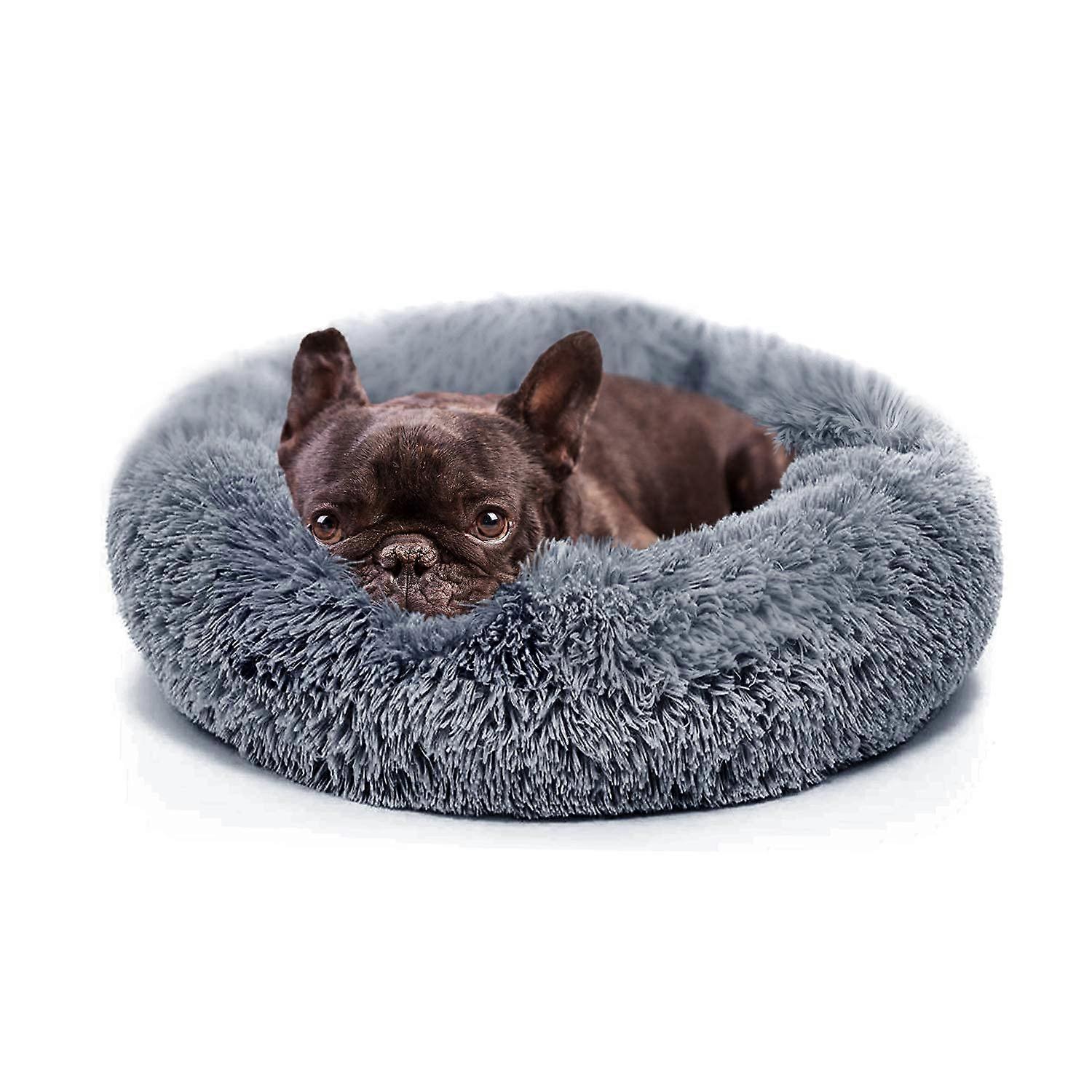 Anti-Anxiety Soft Plush Dog Bed for Small Dogs