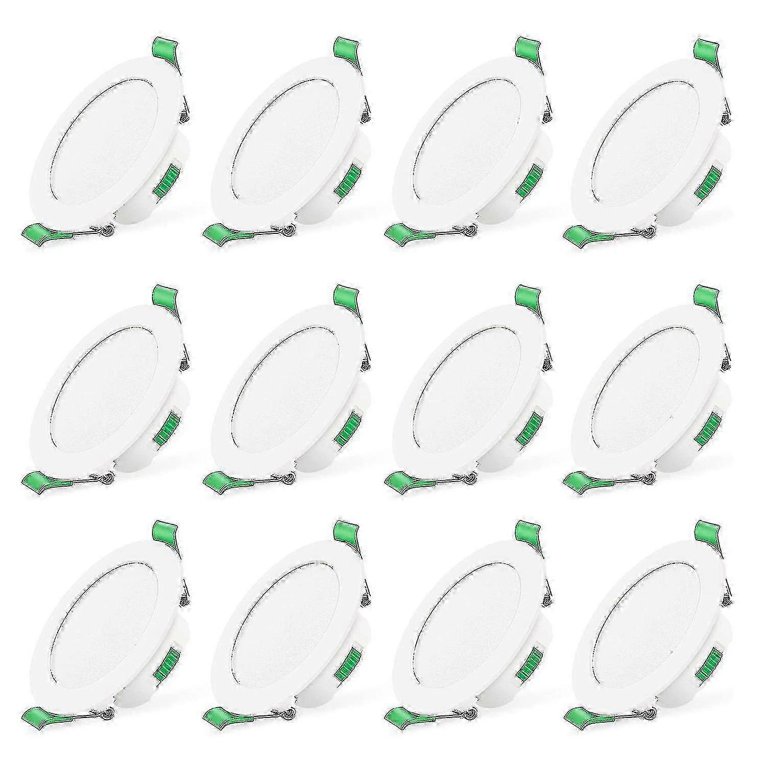 (Gratis verzending) 12 stuks 7W witte led downlight inbouwspots, slanke spot