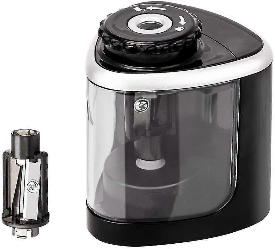 Professional Pencil Sharpener, Electric with Manual Option, Durable & Quiet Operation, Efficient Sharpening for 6-8mm Pencils, Portable and Non-Slip
