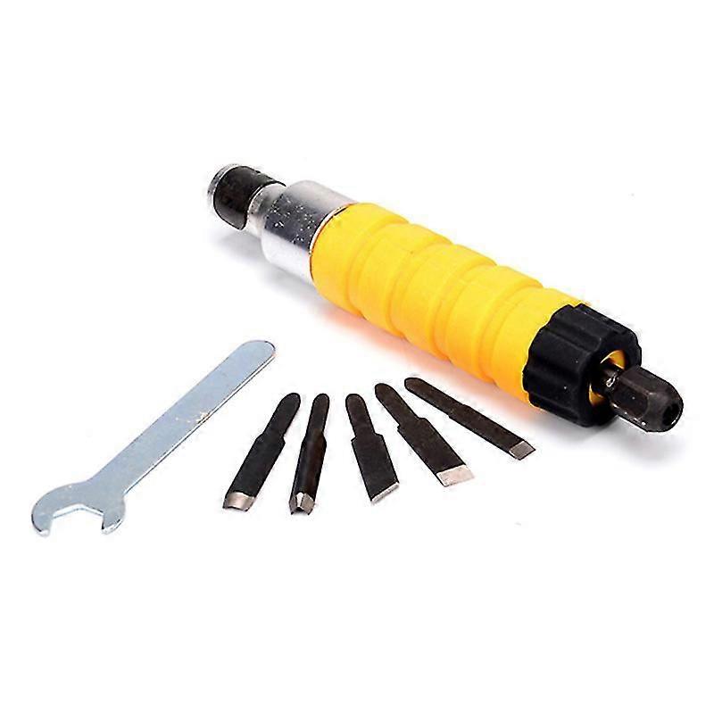 Electric Chisel Carving Tool Wood Carving Machine Woodworking Chisel with 5 Blades Hand Tool