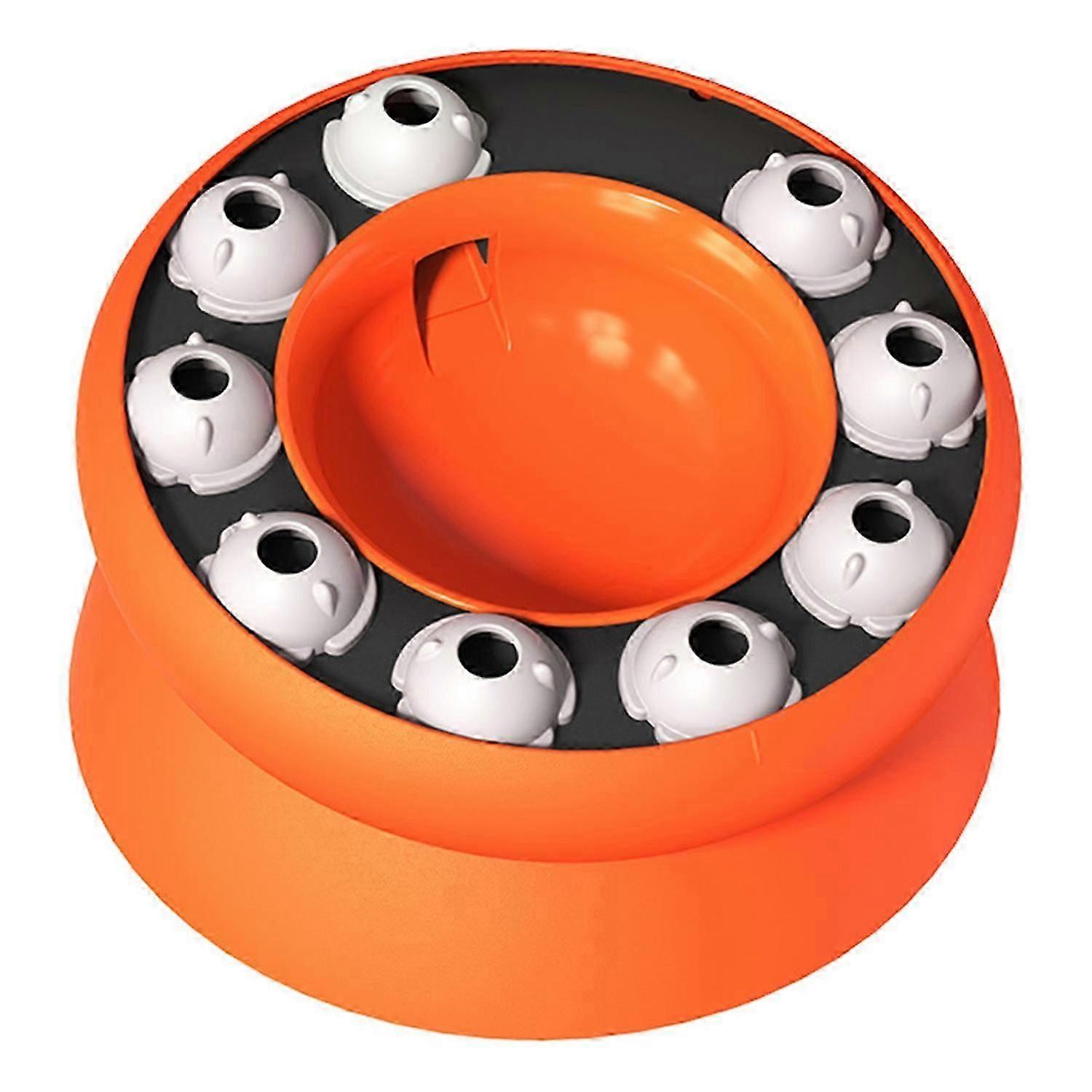 Slow Feeder Cat Bowl Raised Cat Puzzle Feeder Toy Rotating Interactive Cat Treat Dispensing Bowl for