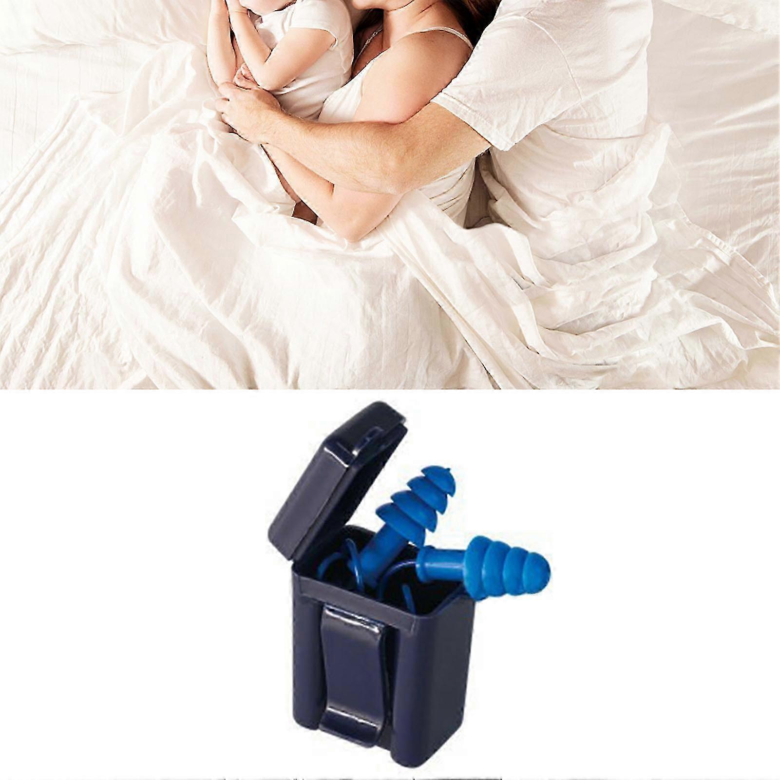 10 Pairs Ear Plugs Sleeping Soft Silicone Corded Washable Reusable Noise Reduction Device Christmas Tree Shape with Box