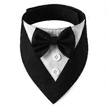 Elegant Pet Wedding Outfit, Stylish Tuxedo Dog Collar for Special Occasions, Adjustable Bandana Collar with High Quality Material for Easy Wear