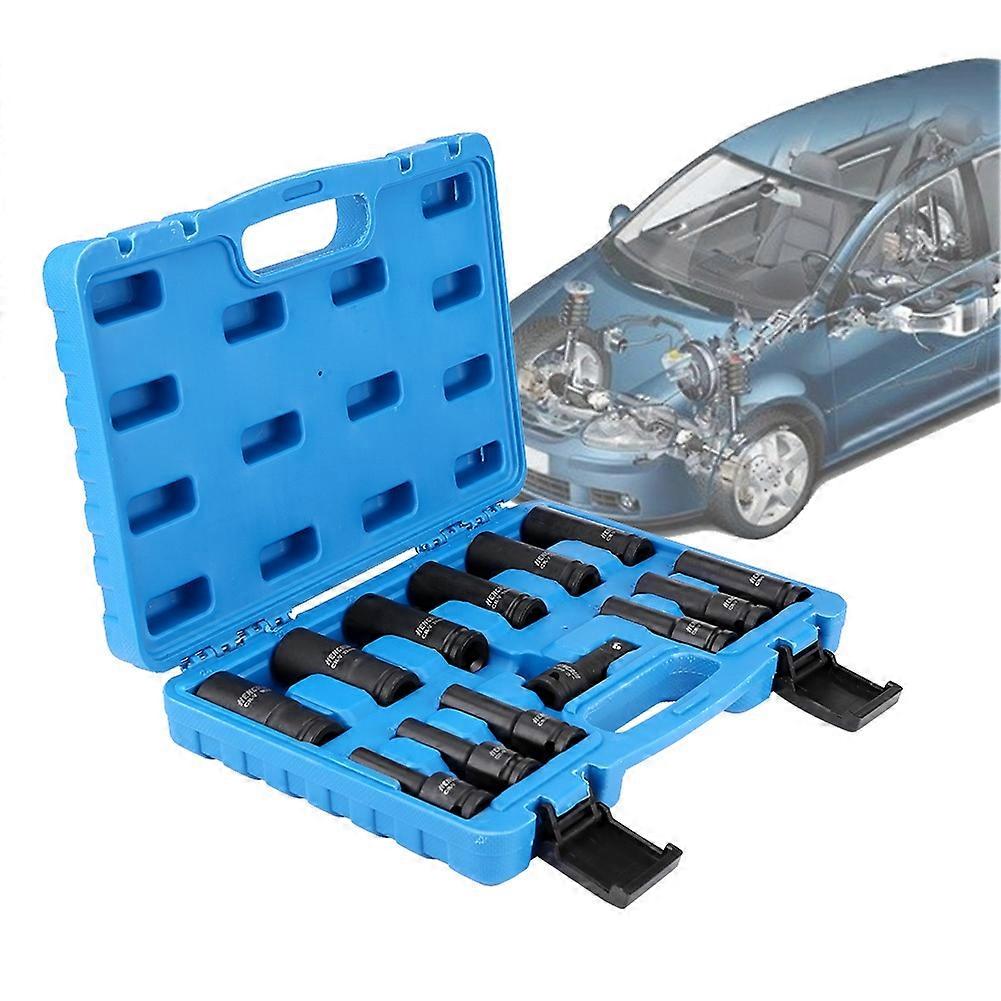 13Pcs 1/2" Inch Drive Long Allen Hex Key Bit Socket Tool Set 8-24mm