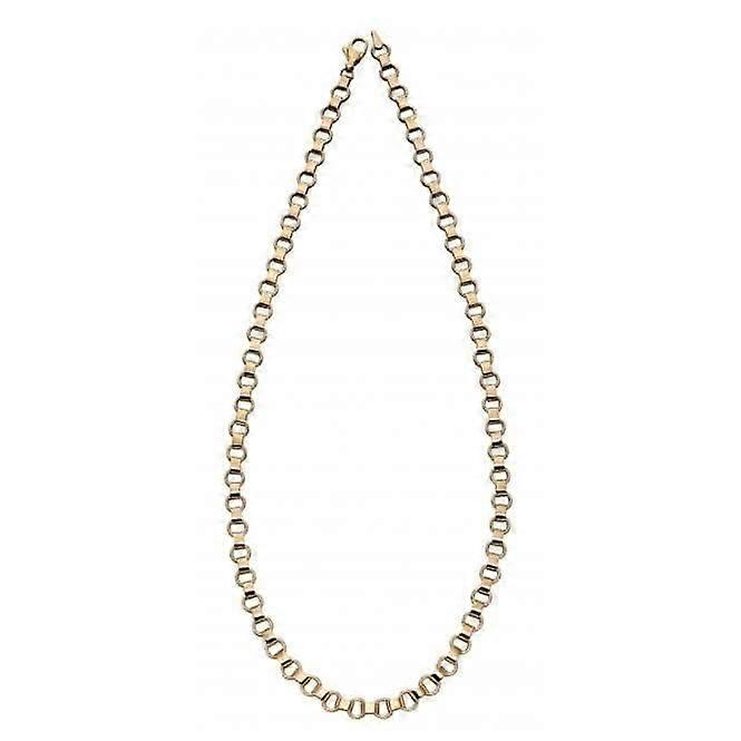 Circle Bar Yellow Gold 46.5cm Necklace GN331