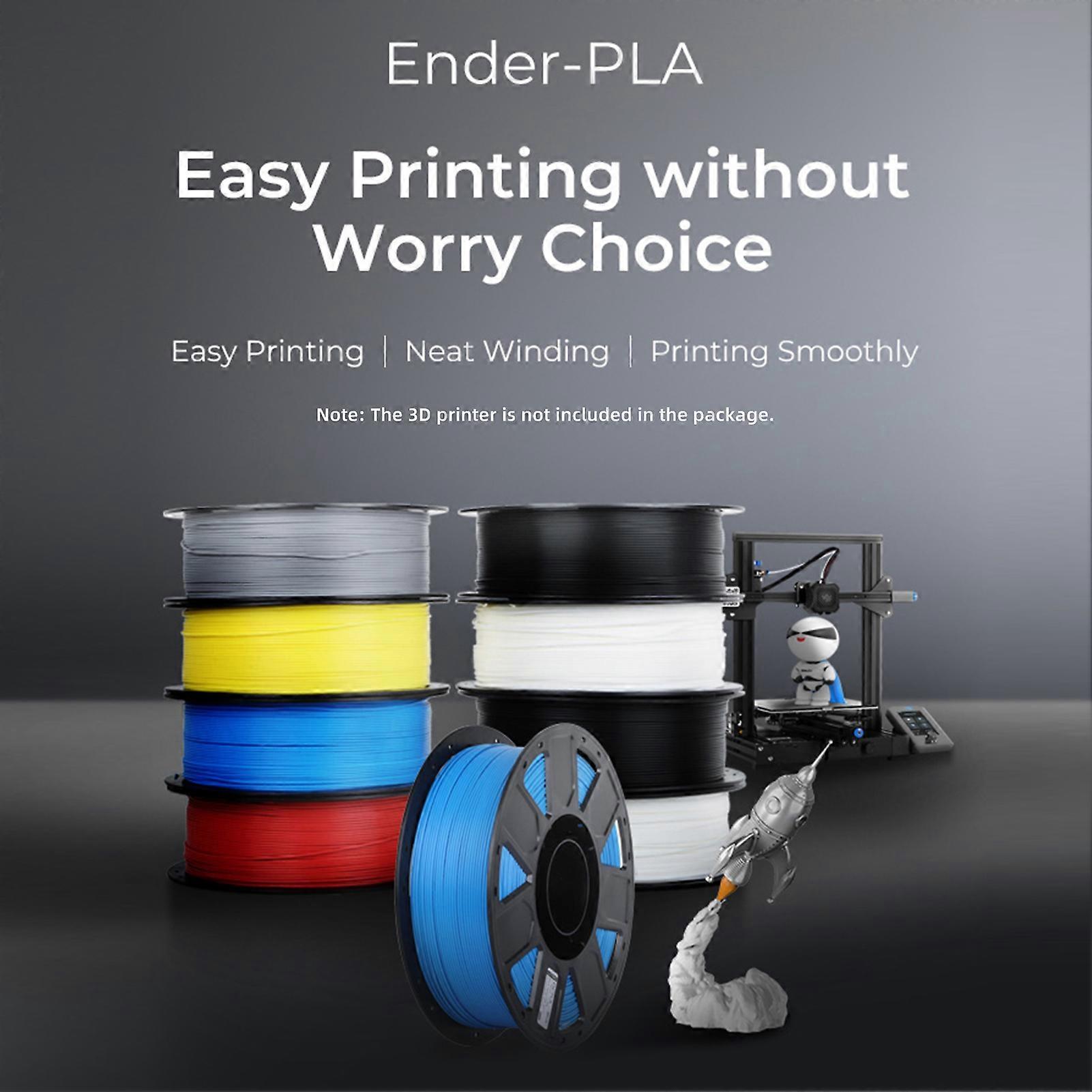 Ender-PLA Spool 2 Pack for Ender CR Series All FDM Creality 3D Printer 1.75mm 1kg/2.2lbs Filament Dimensional Accuracy +/-0.03mm
