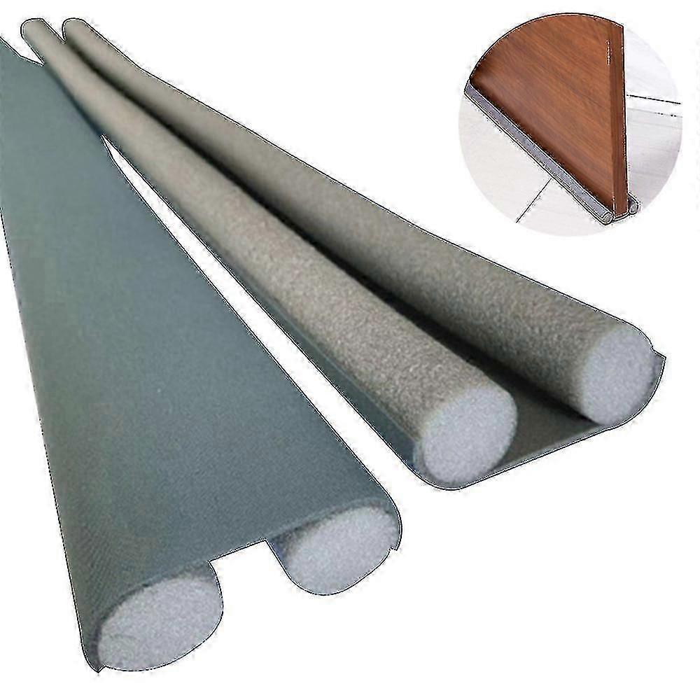 Bouchon de tirage de porte double, bloqueur de bruit sous la bande d’étanchéité inférieure de la porte pour l’isolation et l’insonorisation de la porte, longueur réglable de 95 cm
