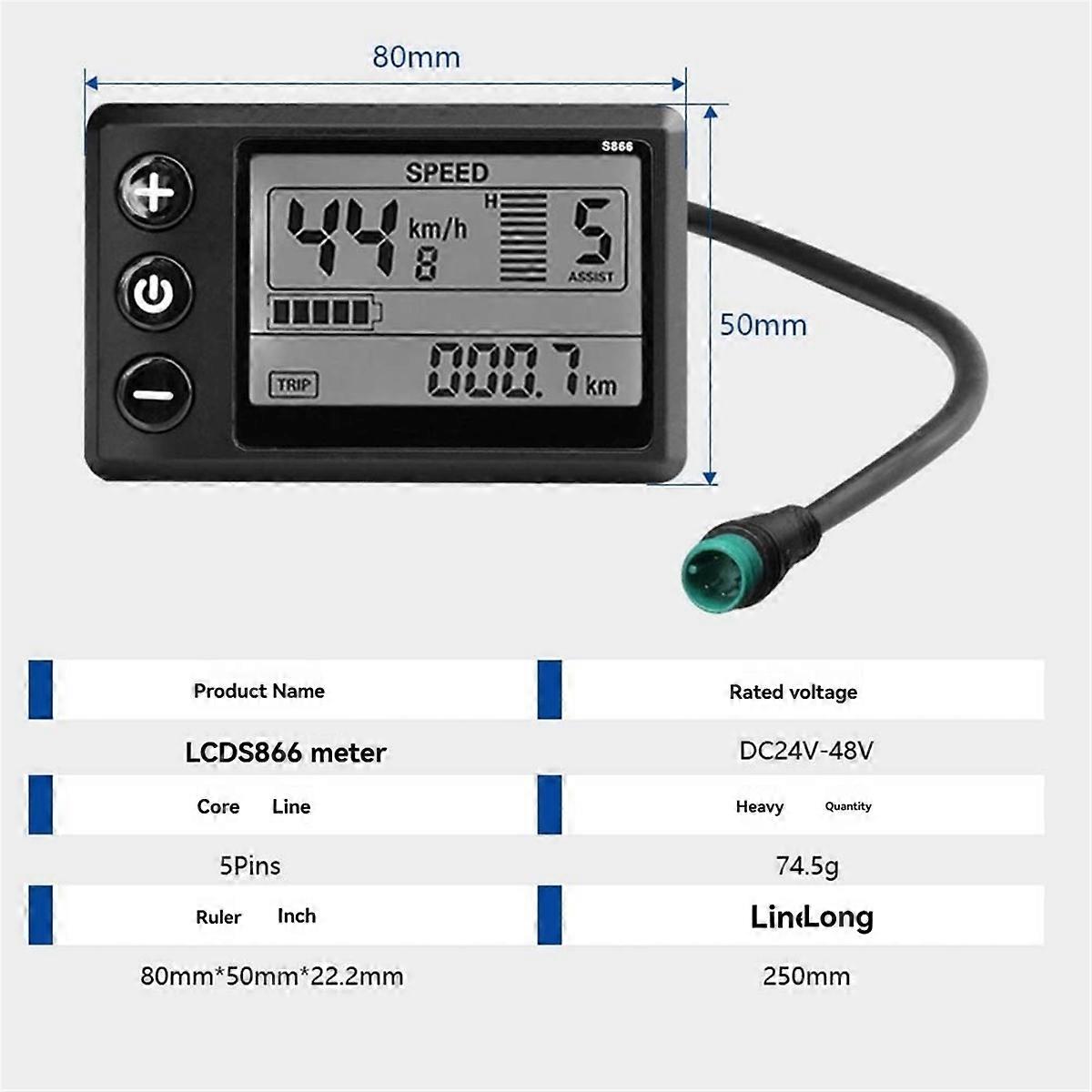 Three Mode Ebike Sine Wave Controller 24V/36V/48V 30A