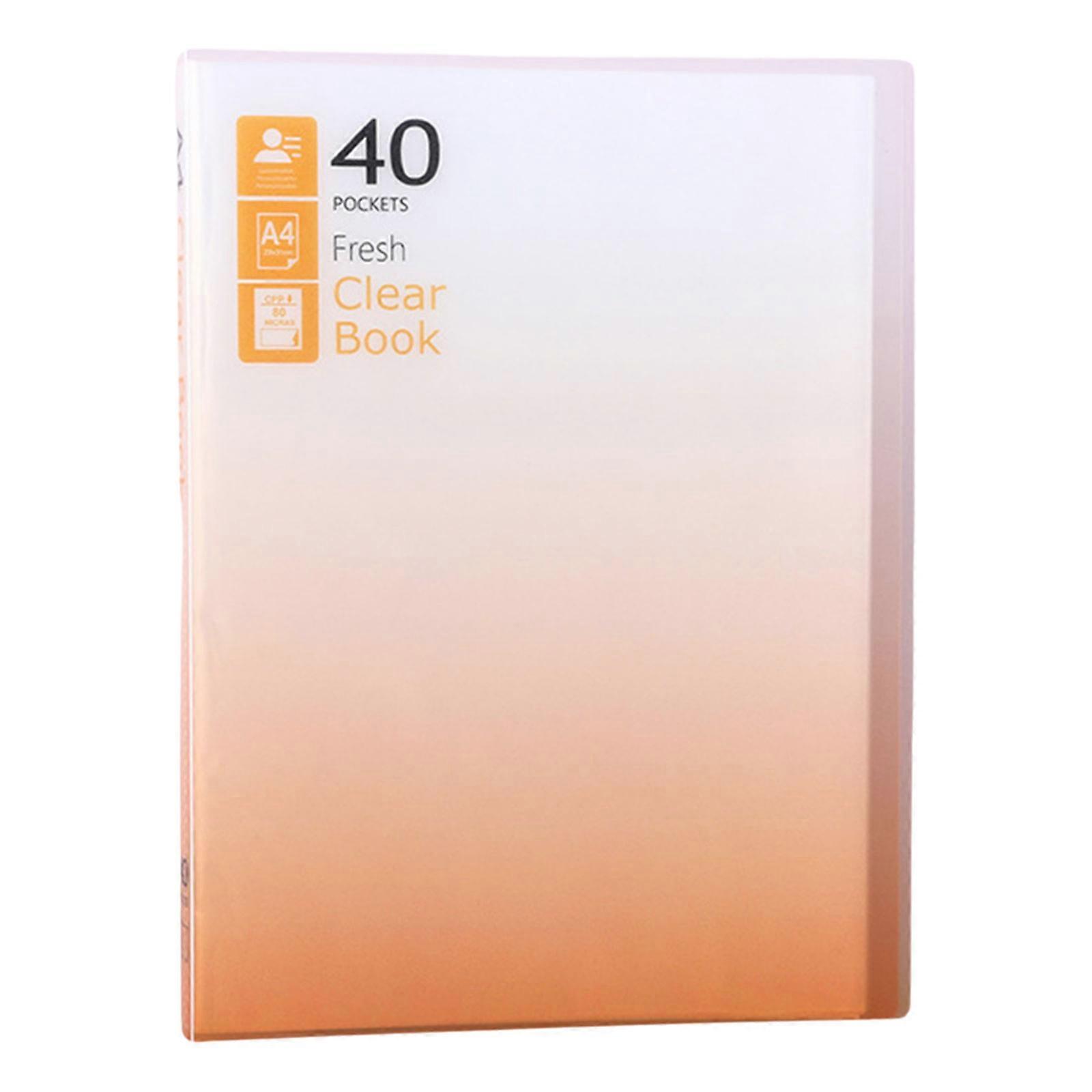 Presentation Folder with 30/40 Clear Pockets Display Book Folder for Office Filing Insurance Financial Documents Files