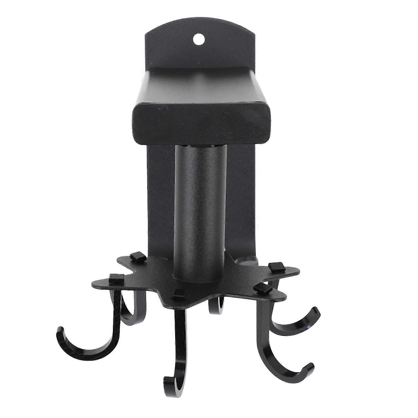 Kitchen Utensil Hanger with 6 Hooks 360 Degree Rotatable Kitchen Hooks Utensil Rack Space Saving Utensil Organizer for Wall Black