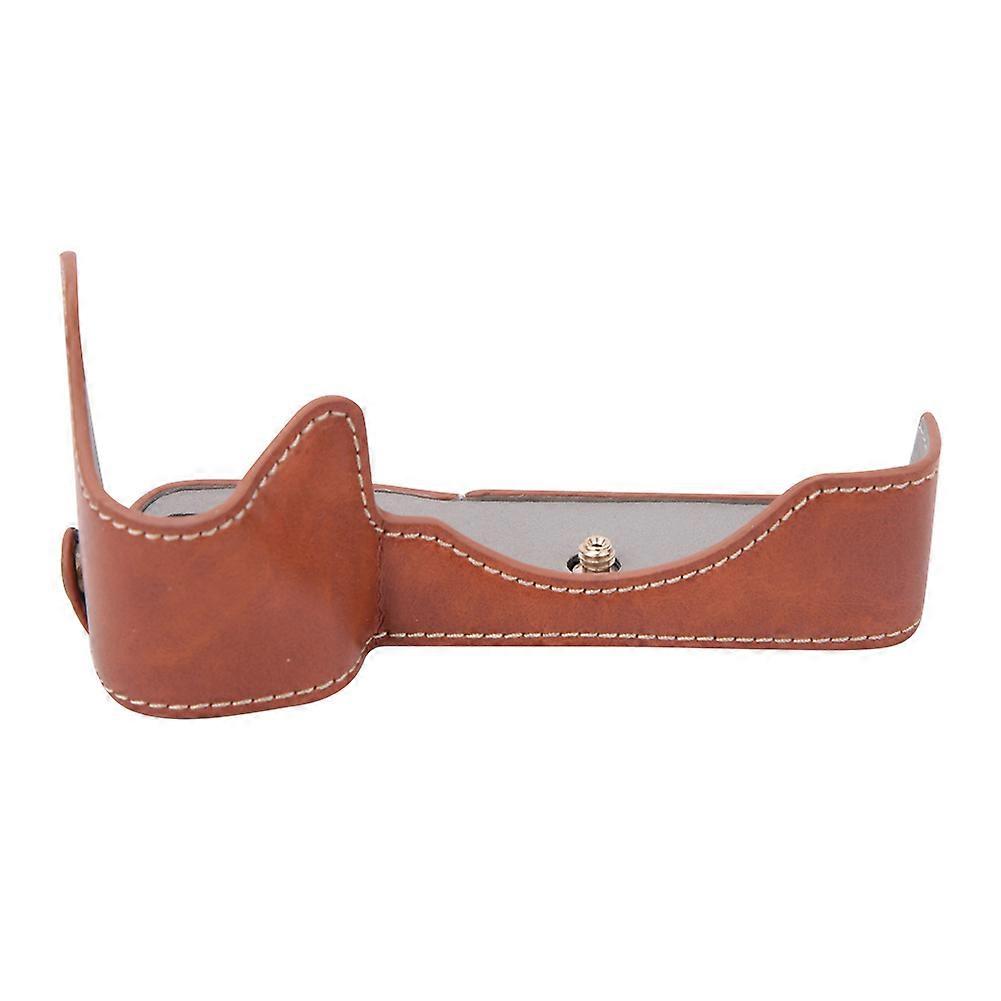 PU Leather Camera Half Case for Sony A9/A7RIII/A7III - Protective & Convenient Design