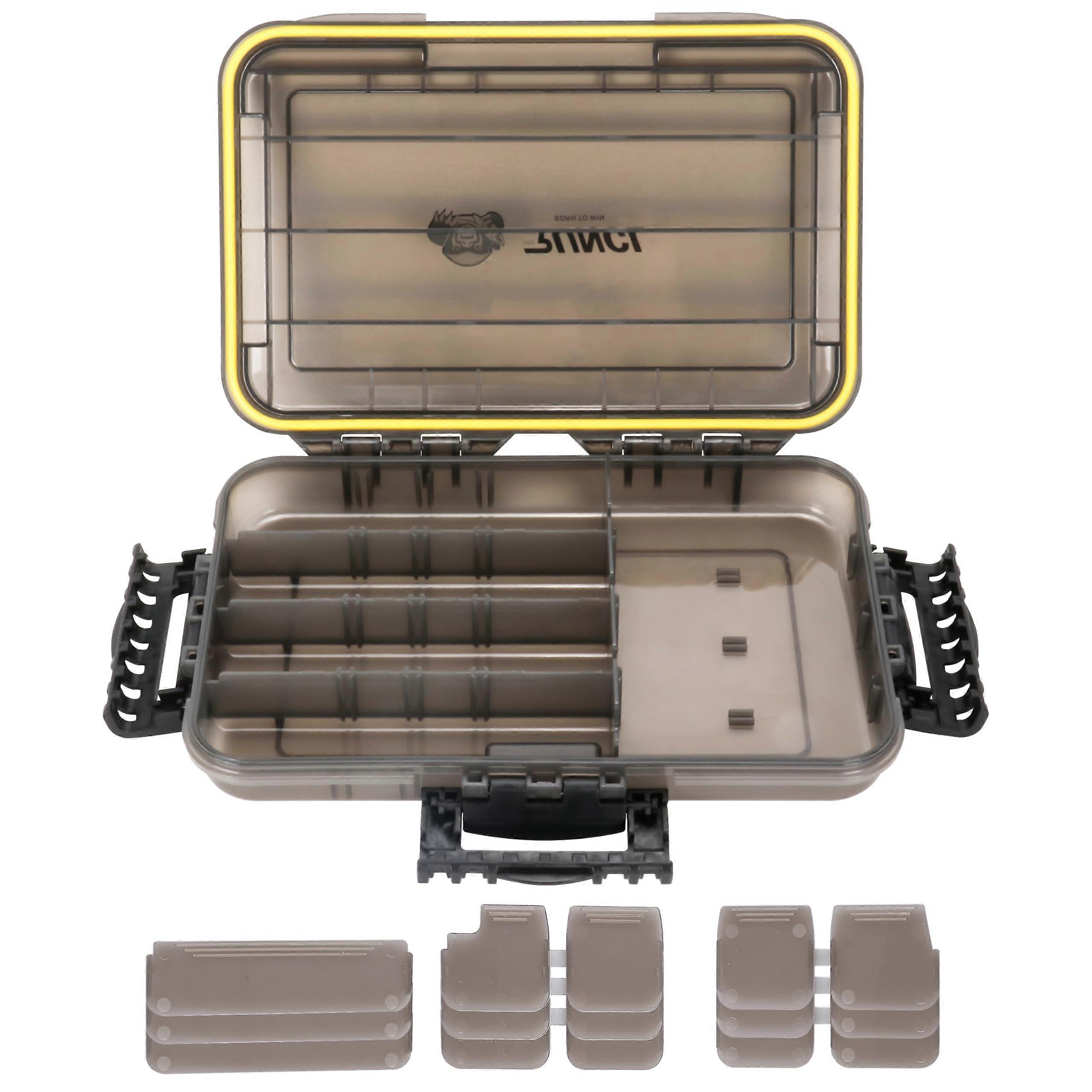 Fishing Tackle Box For Jigs With Adjustable Compartments Thicker 3700 Size Large