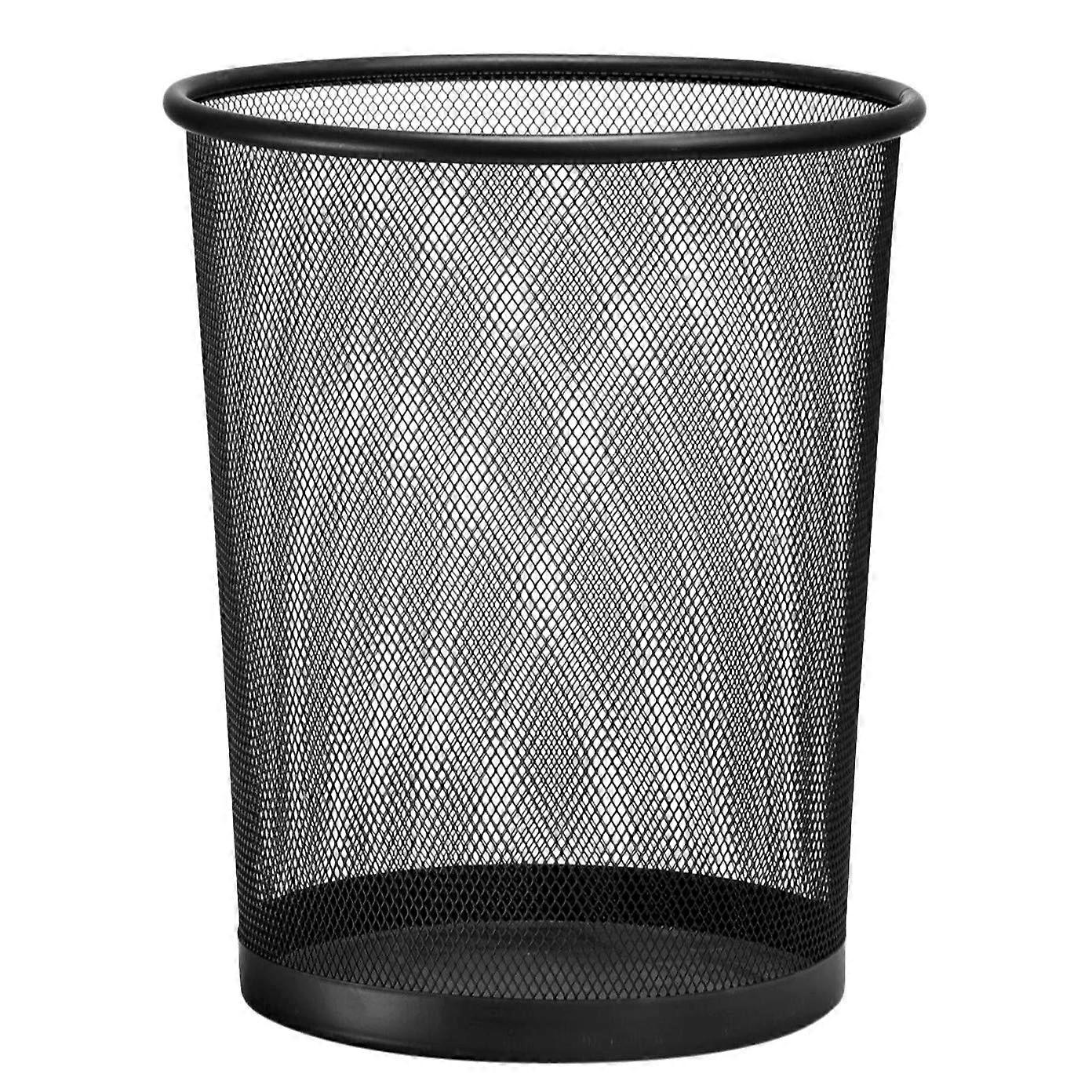 Black wastebasket for office use 19 liters