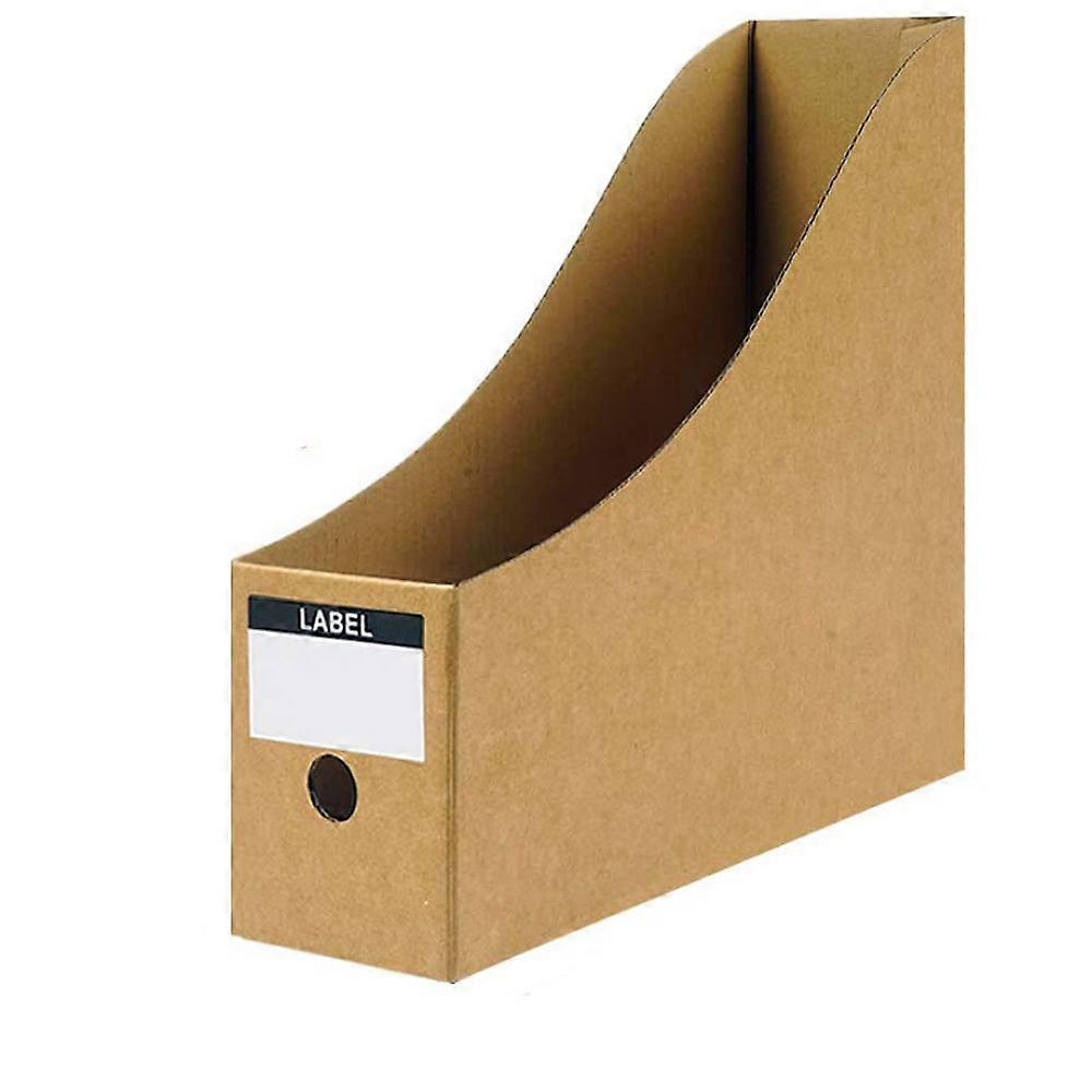 Desk File Organizer, Foldable Magazine Storage Box, Corrugated Cardboard