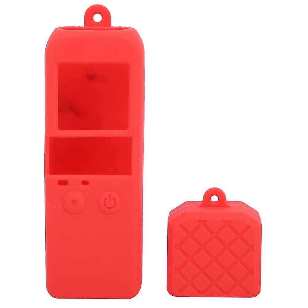 Soft Silicone Protective Cover Camera Lens Case for DJI OSMO POCKET (red)