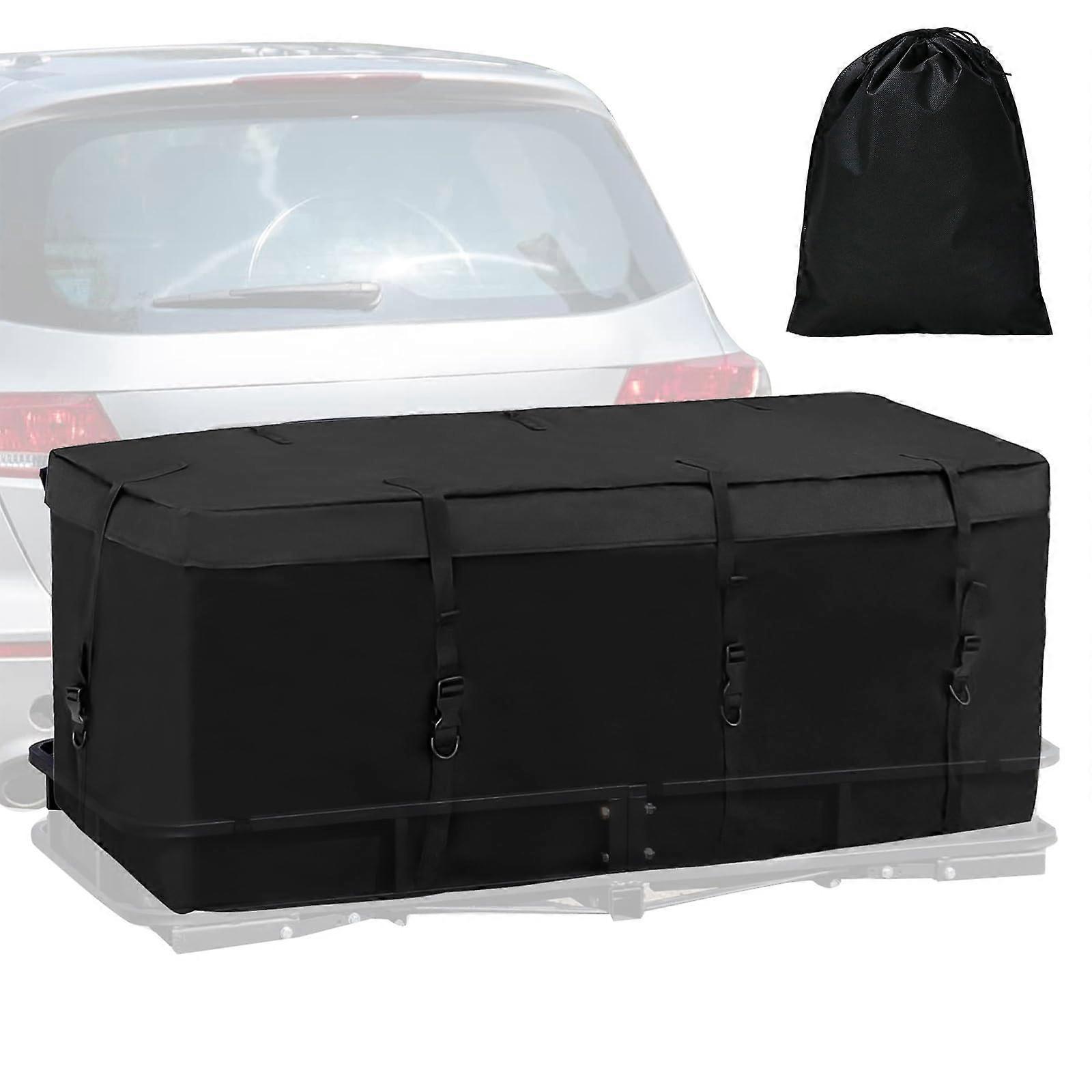 Cargo Bag for Hitch Carrier 12.5 Cubic Feet, 600D PVC Soft Shell Storage Carrier with 8 Reinforced Straps