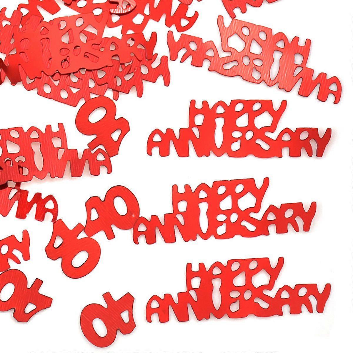 Ruby Wedding Anniversary Confetti Sprinkles, Approx. 300pcs for Party Decor