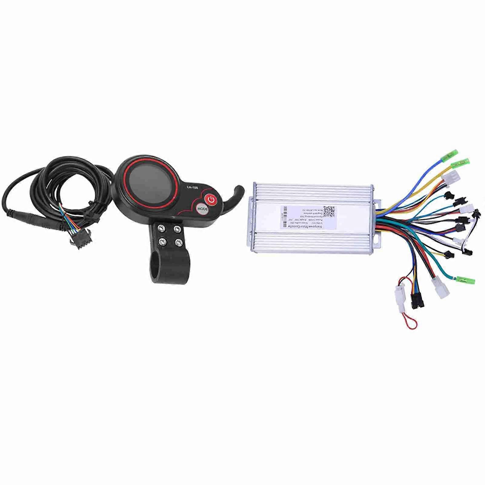 LH100 36V 500W 2 in 1 Electric Scooter Mountain Bike Controller with LCD Thumb Shifter Accessory