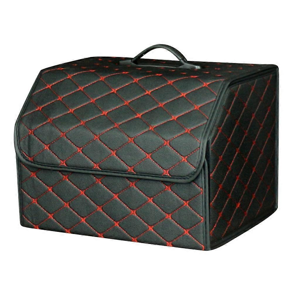 10006 Car Trunk Stuff Organizing Container Foldable Leather Storage Box,Medium Size