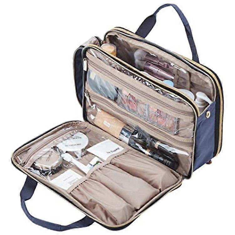 Travel toiletry bag with compartment (1 piece dark blue)