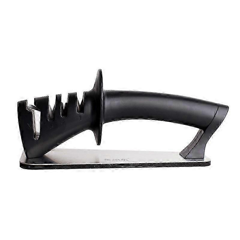 Knife Sharpeners, 4 Stage Professional Knife Sharpener with ABS Handle and Non-Slip Base, Best Manual Kitchen Knife and Scissors Sharpening Tools Suit