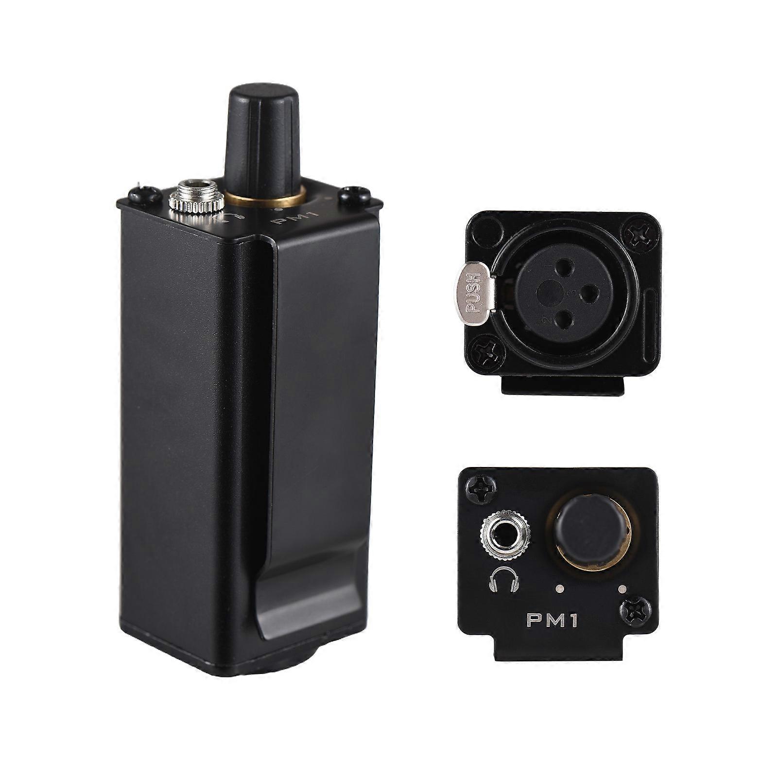 in-Ear Monitor Amplifier Portable Stereo Headphone Amp with XLR Input 3.5mm Output Jack Volume Adjustment Plug and Play for Musicians Keyboardists Dr