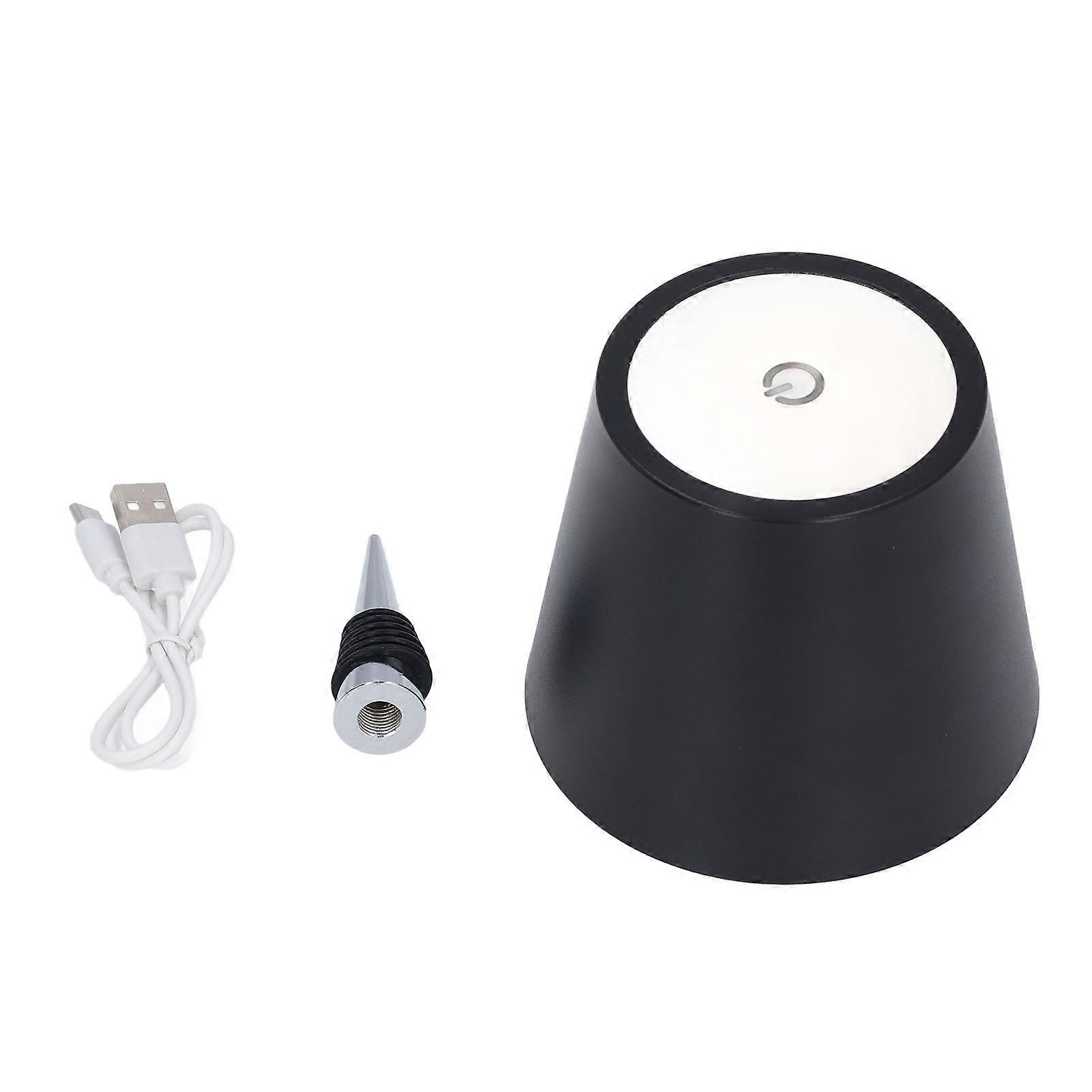 Wine 3 Color Stepless Dimming LED Touch Control Rechargeable Cordless Bottle Lamp for Bar Restaurant