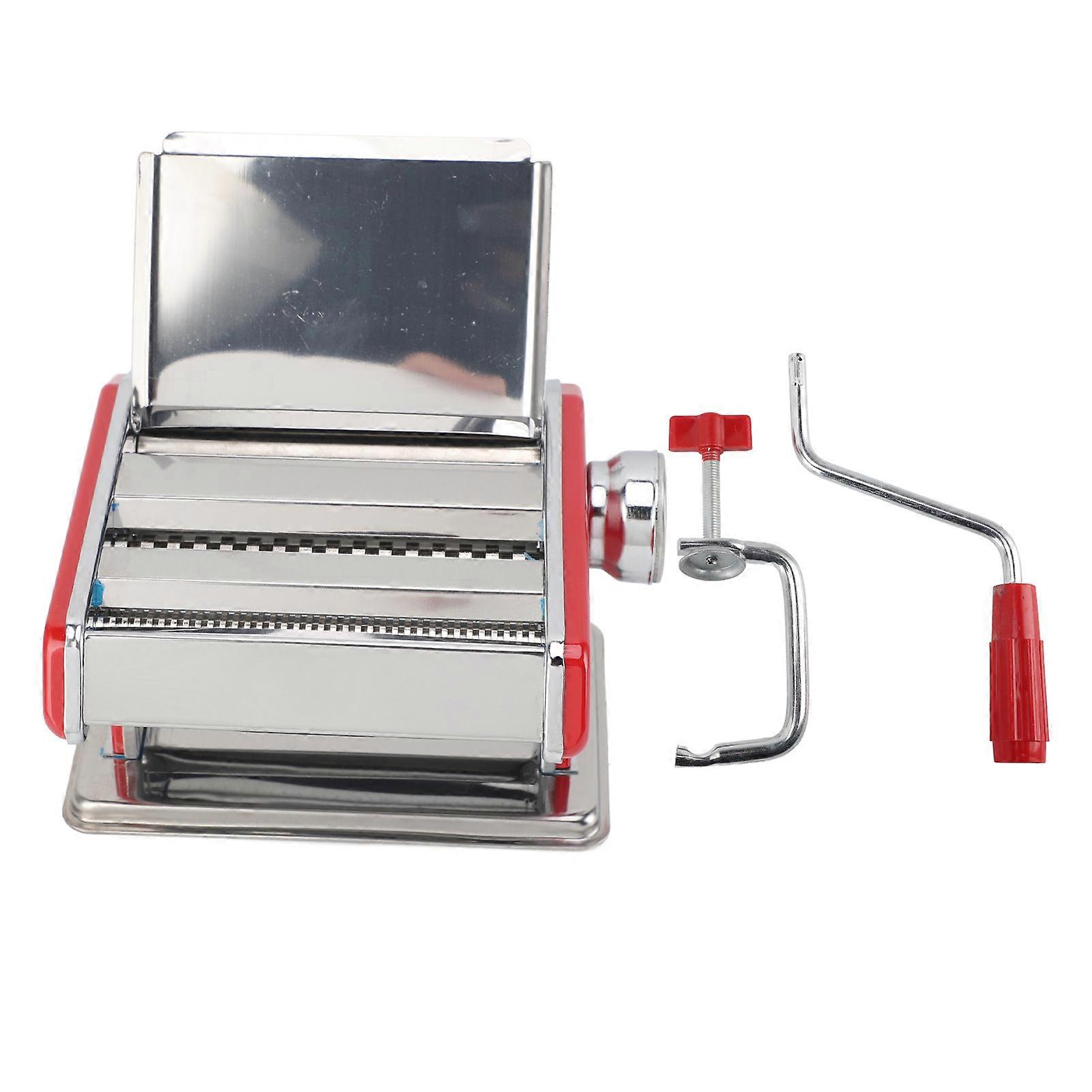 Pasta Machine Stainless Steel Multifunctional Adjustable Thickness Settings Manual Roller Noodles Maker for Home Cooking