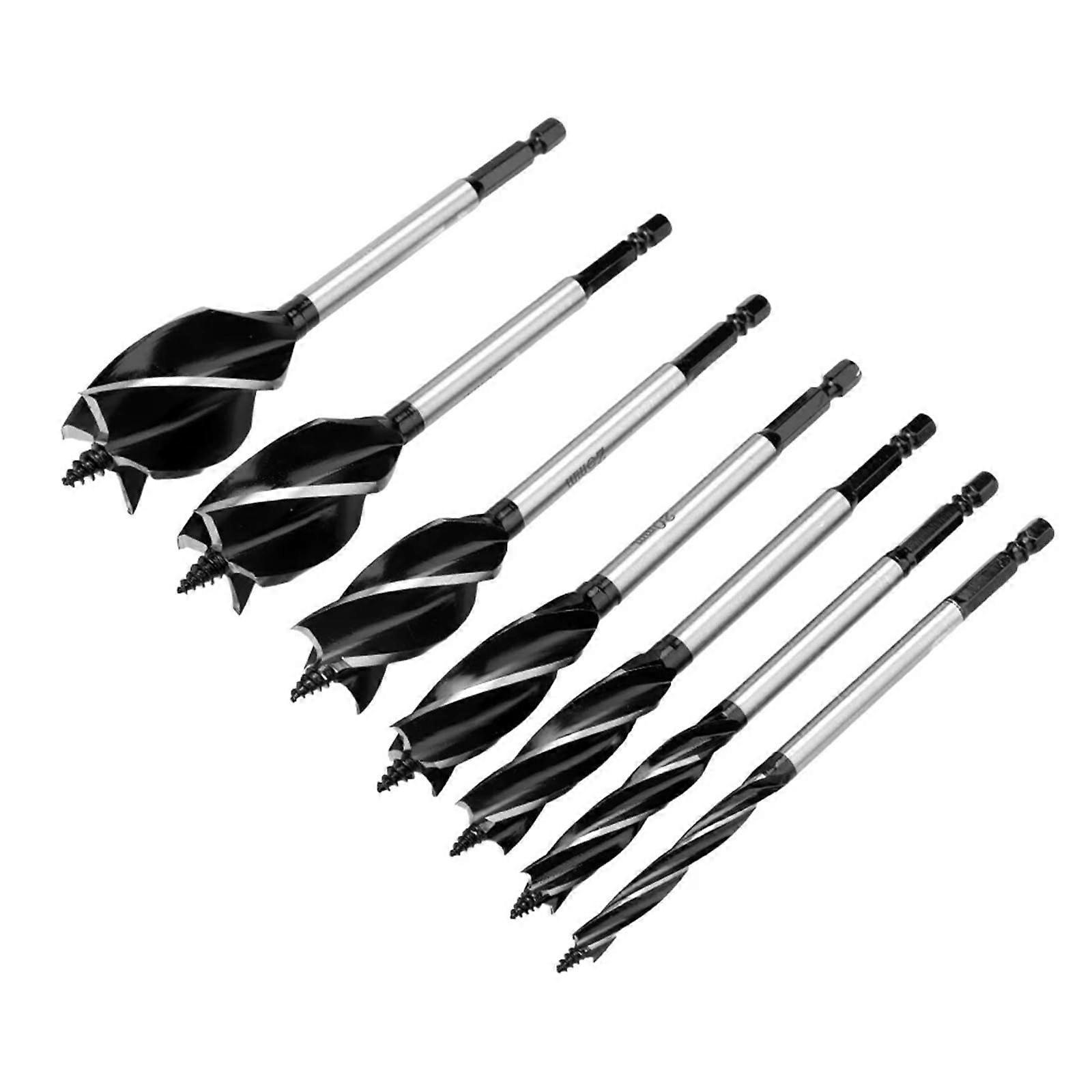 Black Four Blade Support Drill 6.35mm Hex Handle 8-35mm Four Slot Electric Wrench Compatible with 20mm Sockets