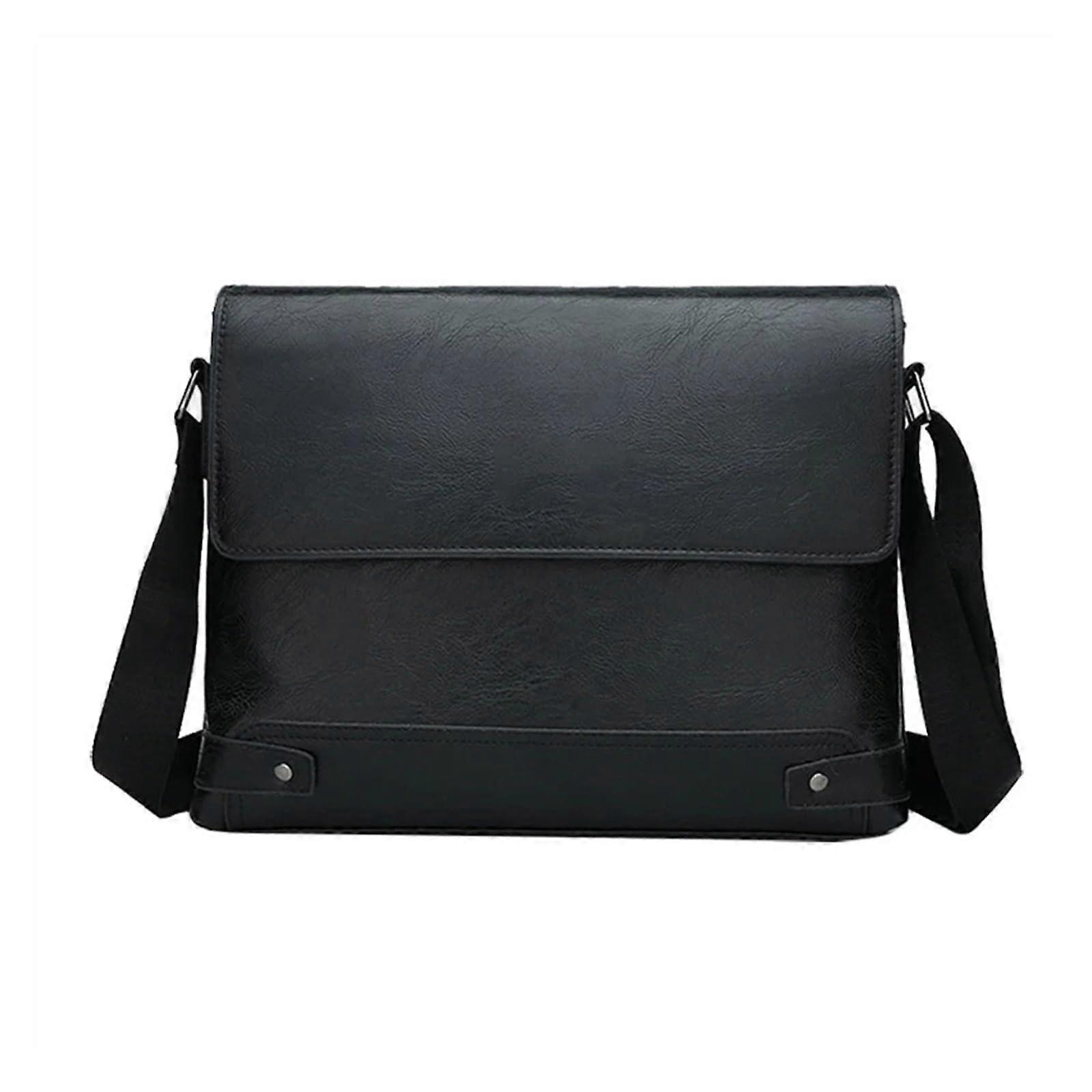 Laptop Bag Briefcase Leather Tote Handbag Commuter for Men and Women in Black, Durable, Stylish, and Spacious Design