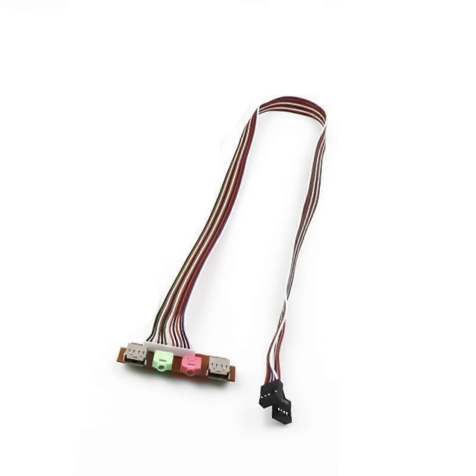 USB 3.5mm Front Panel Extension Cable 3.5mm Earphone Microphones USB Female Microphones Output Headsets Motherboard