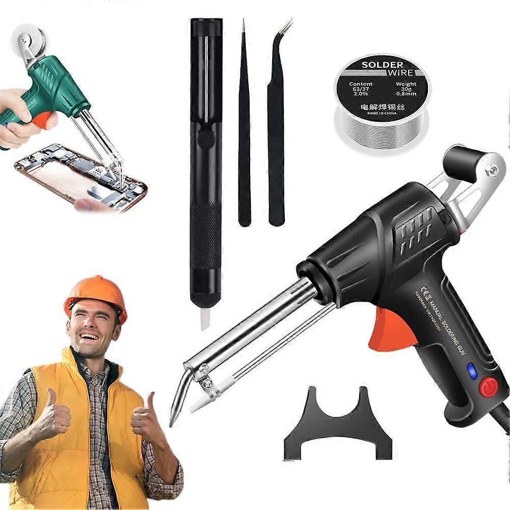 Soldering Gun Kit Multi Function Soldering Iron Set, 60w External Heating Soldering Gun for DIY