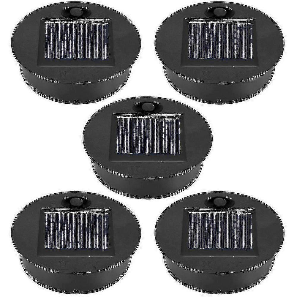 5 Peças de luz solar de substituição do pacote (tamanho superior 2.76 polegadas, tamanho inferior 2.36 polegadas), 7 branco quente levou impermeável