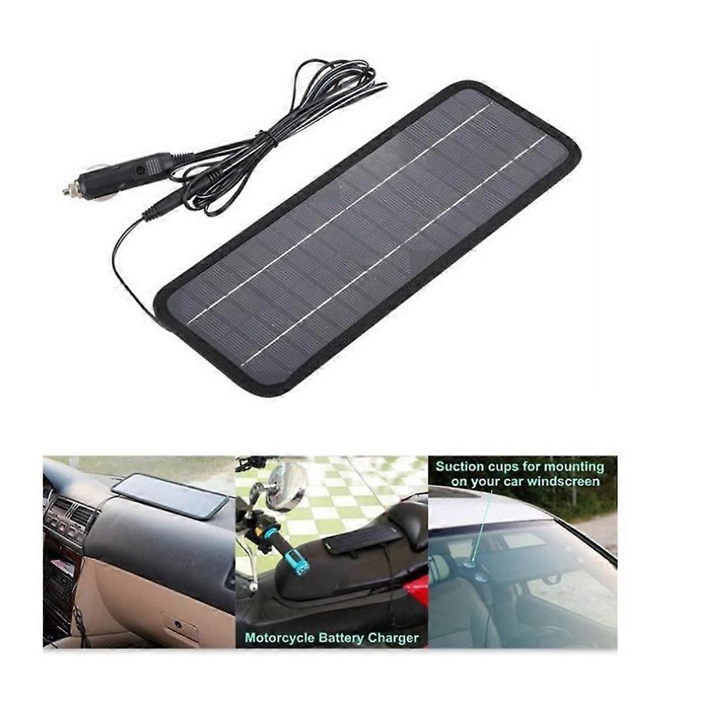High Conversion 4.5W Solar Car Battery Charger with Clip