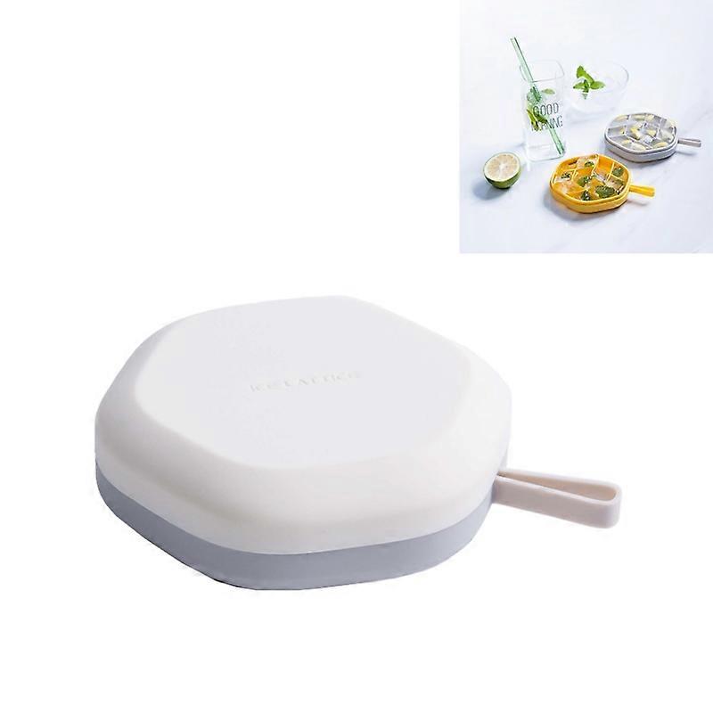 DIY Creative Hexagonal Ice Cube Mold Storage Box DIY Homemade Ice Tray Hexagonal(Red Blue)