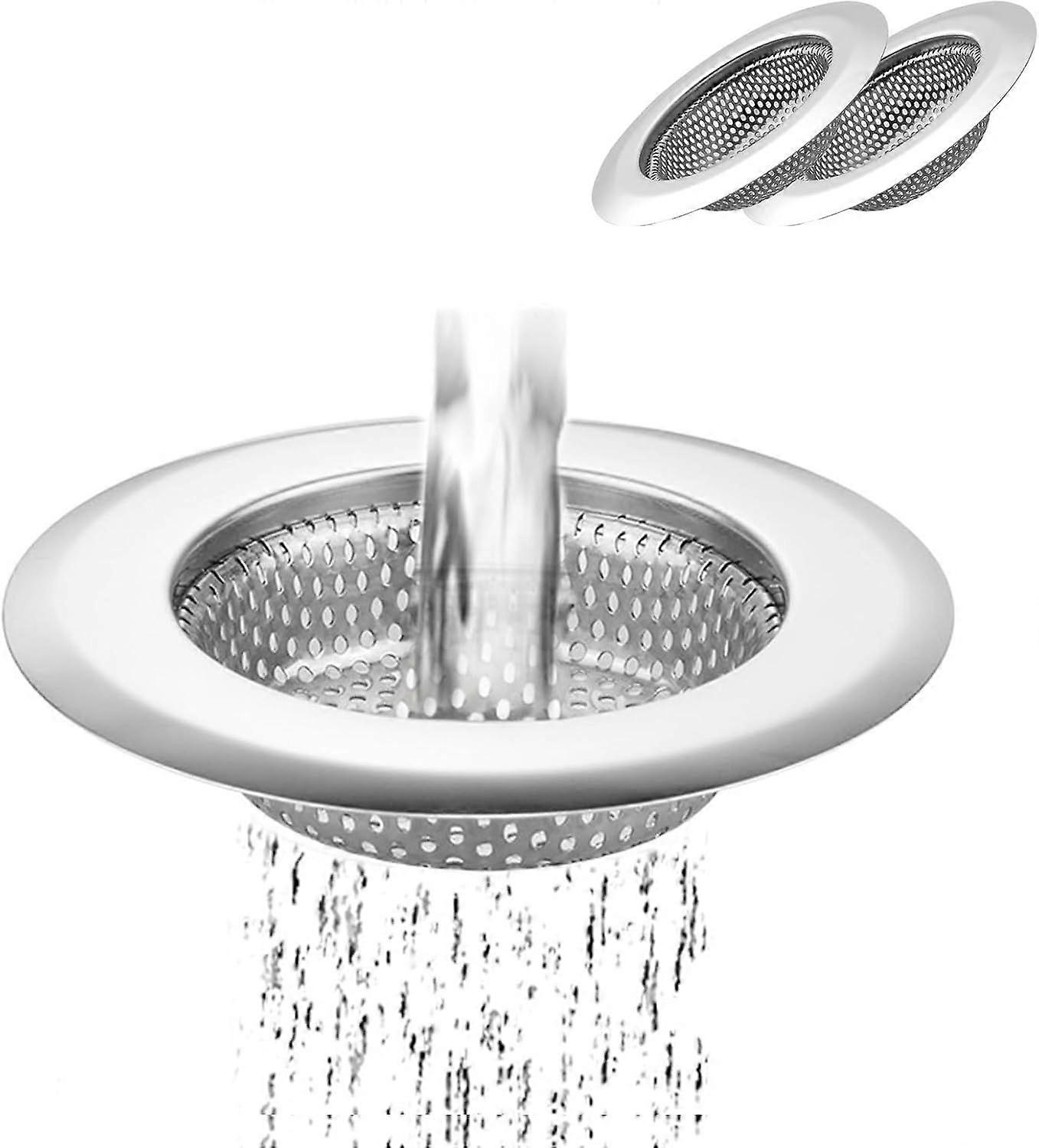 2 Pcs Kitchen Sink Strainer, 4.5 inch Kitchen Sink Drain Strainer, Upgraded
